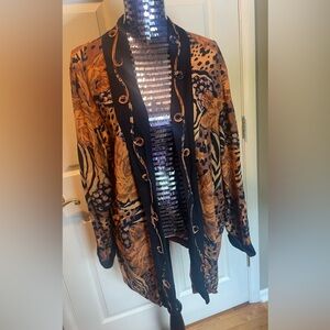 Vintage Kimono- style open front cardigan by Sharon Anthony Woman